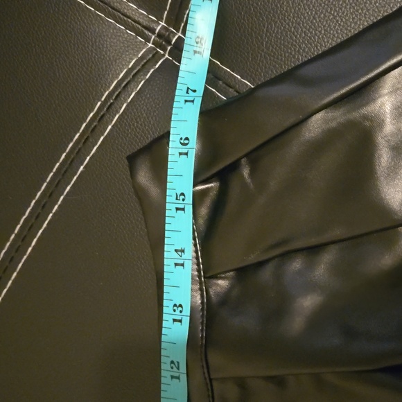 NWOT Faux Leather Pleated Skirt - Picture 6 of 6